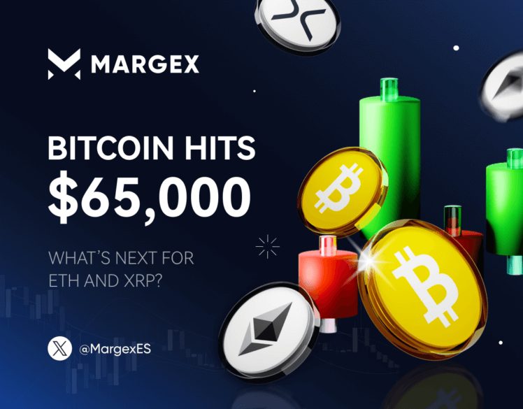 Bitcoin alcanza los 65.000 dólares. Qué es lo próximo para Ethereum y Ripple?
