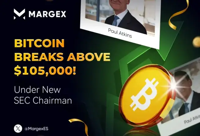 El Bitcoin supera los 105.000 $ con el nuevo presidente de la SEC