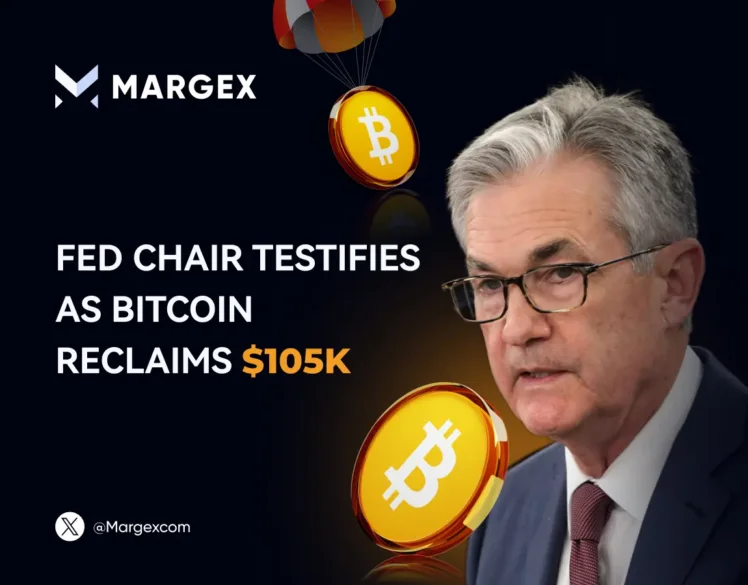 Fed Chair Testifies Before Congress as Bitcoin Recovers $105K
